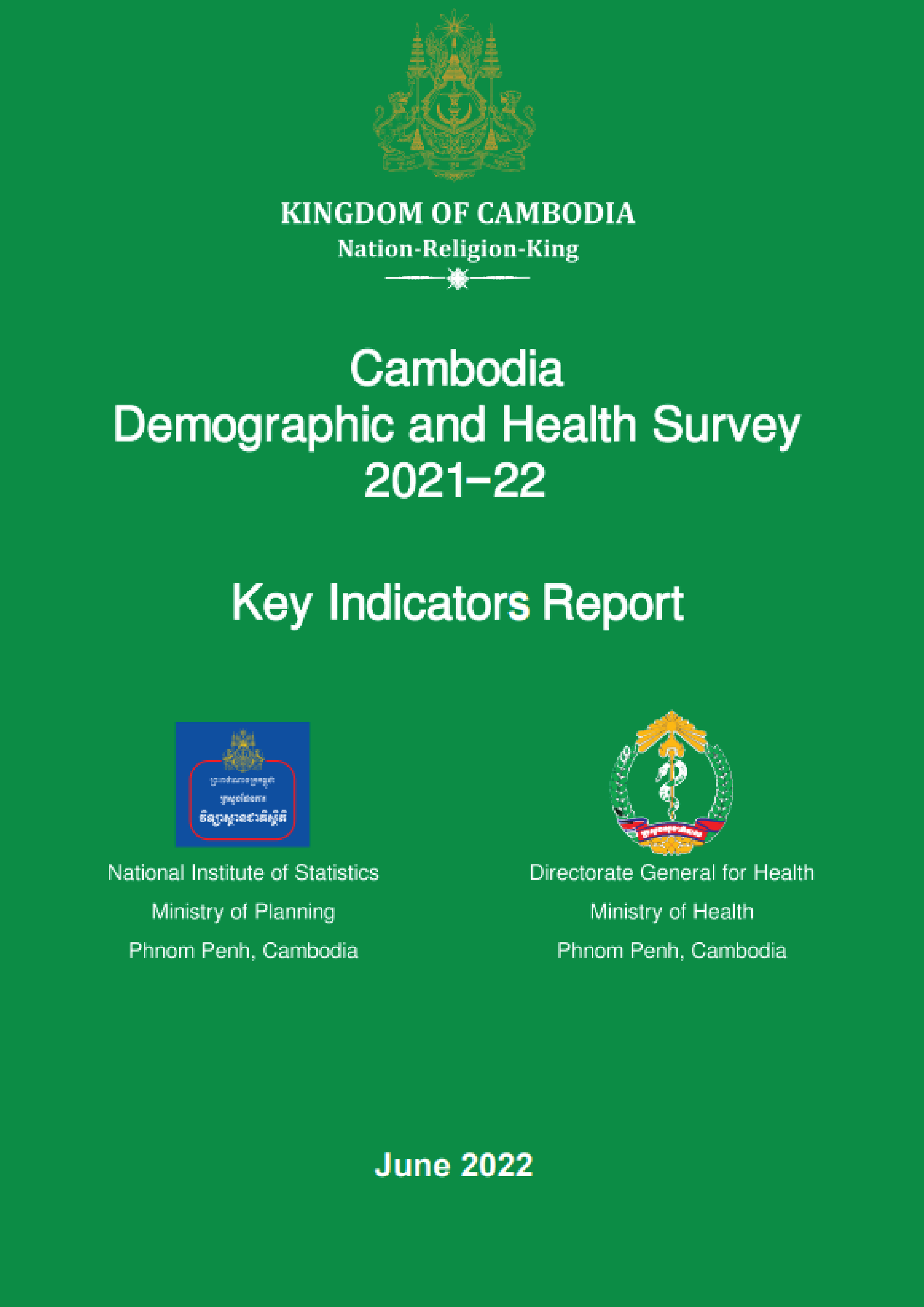 Cambodia Demographic and health survey 20212022 HACC